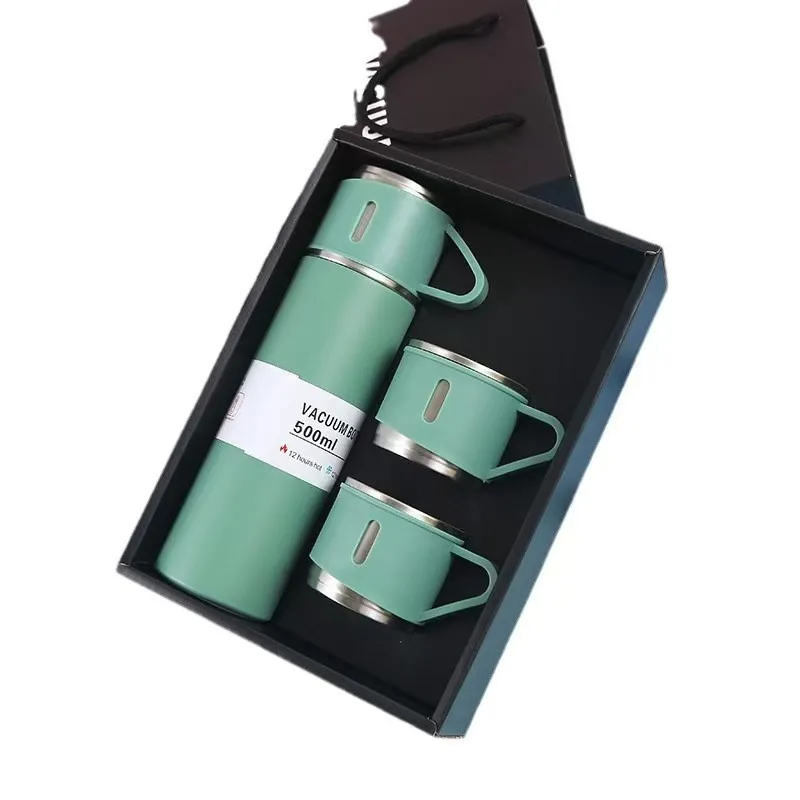 Copa creativa de 500 ml17oz con tres tapas de café con acero inoxidable set